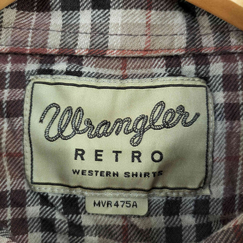 ラングラー Wrangler retro チェック ウエスタンシャツ メンズ import:XL