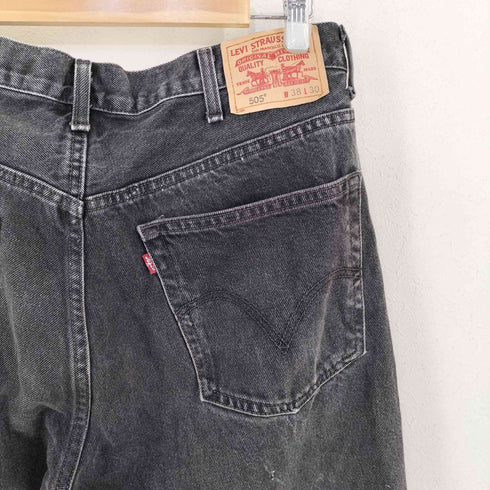 リーバイス Levis 505 メキシコ製 REGULAR FIT ブラックデニムパンツ メンズ 38inch