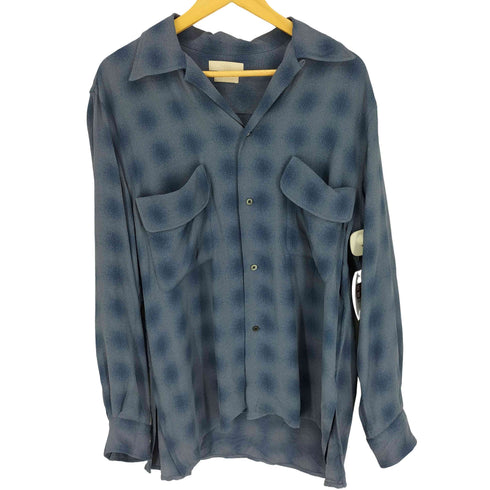 ヨーク YOKE 25SS BLURRED OMBRE PLAID OPEN COLLAR SHIRT オンブレ プレイド オープンカラー シャツ メンズ JPN:2