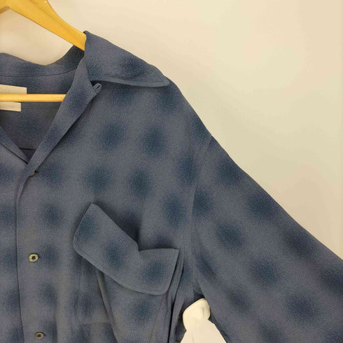 ヨーク YOKE 25SS BLURRED OMBRE PLAID OPEN COLLAR SHIRT オンブレ プレイド オープンカラー シャツ メンズ JPN:2