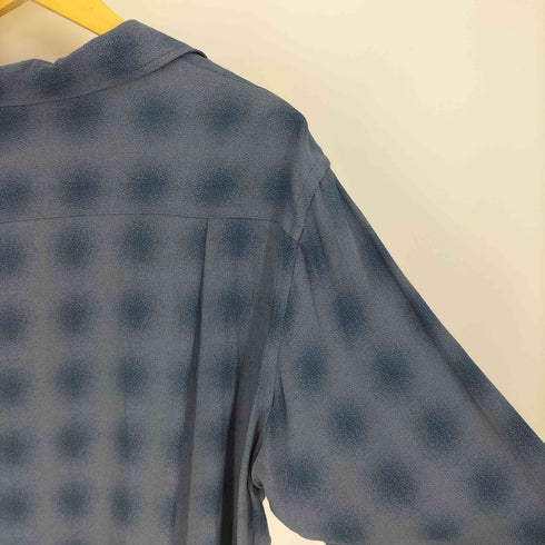 ヨーク YOKE 25SS BLURRED OMBRE PLAID OPEN COLLAR SHIRT オンブレ プレイド オープンカラー シャツ メンズ JPN:2