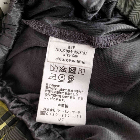 ケイビーエフ KBF チェックシアープリーツスカート レディース ONE SIZE