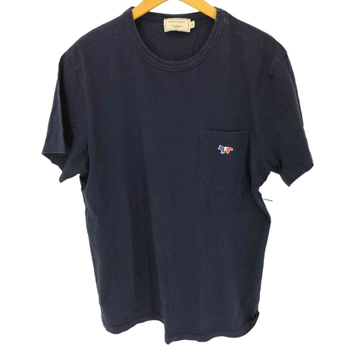 メゾンキツネ MAISON KITSUNE フロントポケット ロゴ刺繍 S/S Tシャツ メンズ import:M