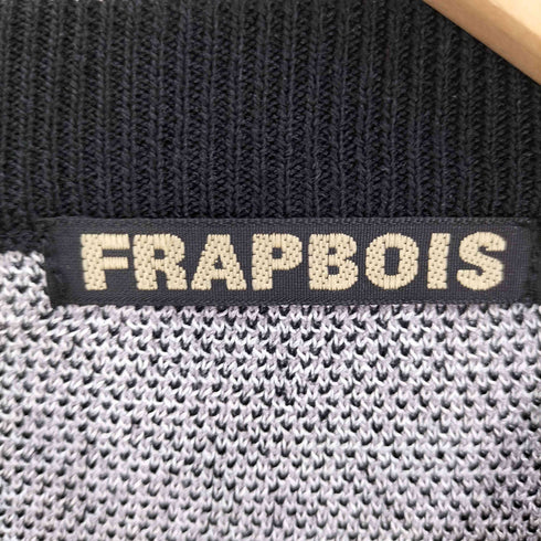 フラボア FRAPBOIS 建物 総柄 ポリ レーヨン ニット カーディガン レディース JPN:1