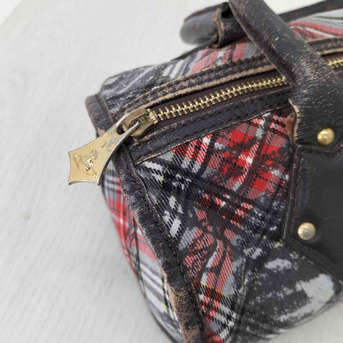 ヴィヴィアンウエストウッドアクセサリー Vivienne Westwood Accessories クレヨンタータンチェック柄 ハンドバッグ レディース