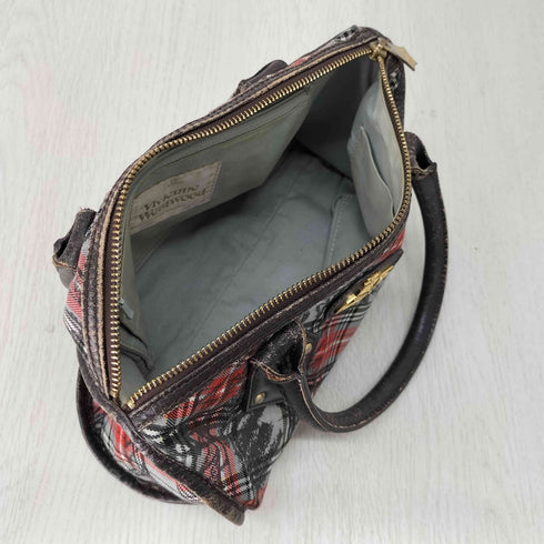 ヴィヴィアンウエストウッドアクセサリー Vivienne Westwood Accessories クレヨンタータンチェック柄 ハンドバッグ レディース