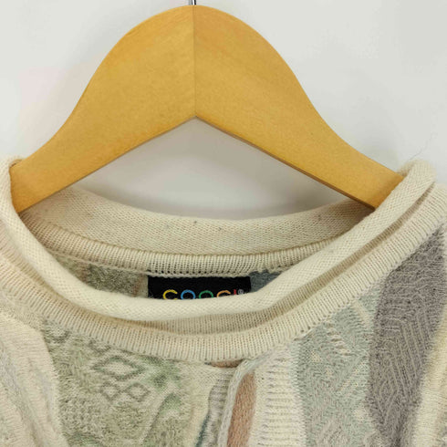 クージー COOGI オーストラリア製 ロールネック 総柄 ウール プルオーバー 3D ニット レディース import:M