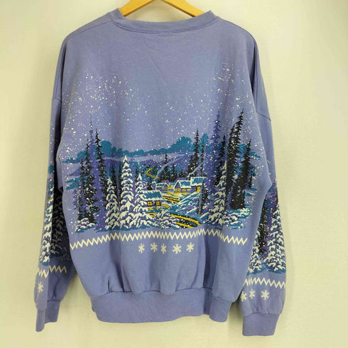 Lifestyles ライフスタイルズ 90S USA製 スノー 雪 発砲プリント スウエット メンズ ONE SIZE