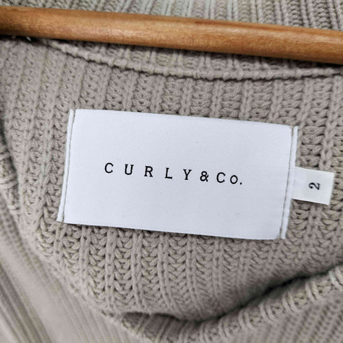 カーリー CURLY&Co サムホール アクリルクルーネックニット レディース JPN:2