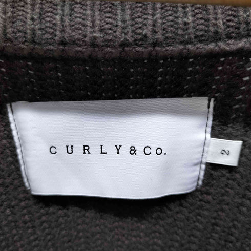 カーリー CURLY&Co サムホール アクリルクルーネックニット メンズ JPN:2