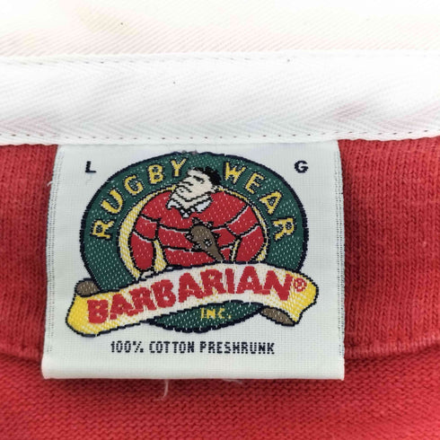 バーバリアン BARBARIAN カナダ製ラガーシャツ メンズ import:L
