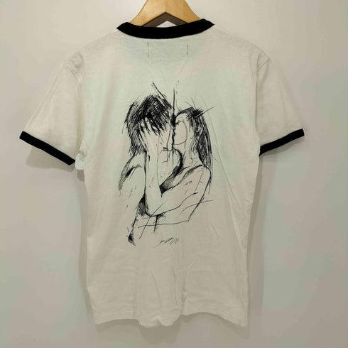 TSUBASA ARTWORK SILK SCREEN プリント S/S リンガー Tシャツ メンズ JPN:M