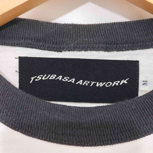 TSUBASA ARTWORK SILK SCREEN プリント S/S リンガー Tシャツ メンズ JPN:M