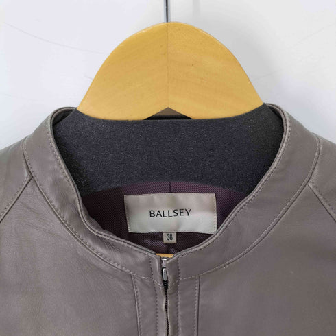 ボールジー BALLSEY ラムレザーノーカラージャケット レディース JPN:38