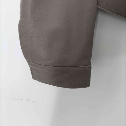 ボールジー BALLSEY ラムレザーノーカラージャケット レディース JPN:38