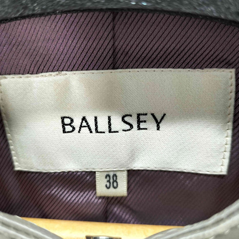 ボールジー BALLSEY ラムレザーノーカラージャケット レディース JPN:38