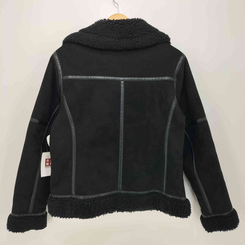 ザラ ZARA ダブルライダース ムートンジャケット レディース import:M