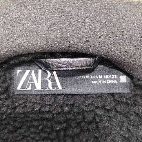 ザラ ZARA ダブルライダース ムートンジャケット レディース import:M