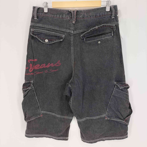 ホーボー hobo ロゴ プリント Baggy Denim Shorts バギー デニム カーゴ ショート パンツ Y2K メンズ W:88