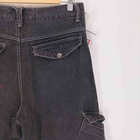 ホーボー hobo ロゴ プリント Baggy Denim Shorts バギー デニム カーゴ ショート パンツ Y2K メンズ W:88