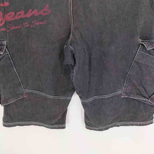 ホーボー hobo ロゴ プリント Baggy Denim Shorts バギー デニム カーゴ ショート パンツ Y2K メンズ W:88