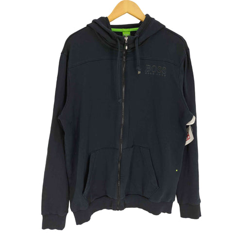ボスヒューゴボス BOSS HUGO BOSS REGULAR FIT ロゴ プリント ジップアップ パーカー メンズ import:XL