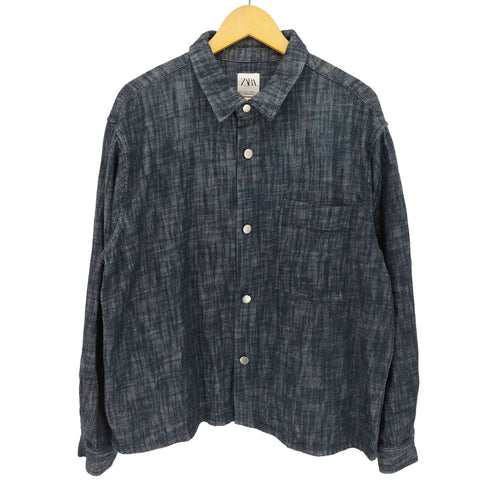 ザラ ZARA オーバーサイズデニムシャツ メンズ import:L