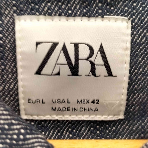ザラ ZARA オーバーサイズデニムシャツ メンズ import:L