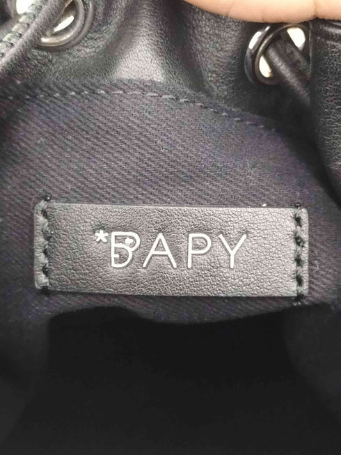 アベイシングエイプ A BATHING APE BAPY studded bucket bag 巾着 スタッズレザーバッグ レディース