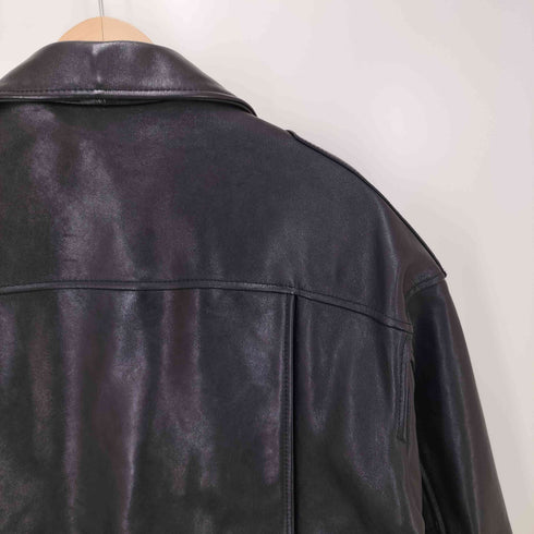 マウジー moussy LEATHER RIDERS ラムレザー ダブル ライダース ジャケット レディース FREE