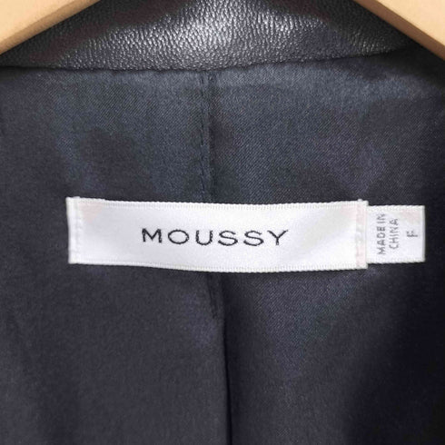マウジー moussy LEATHER RIDERS ラムレザー ダブル ライダース ジャケット レディース FREE
