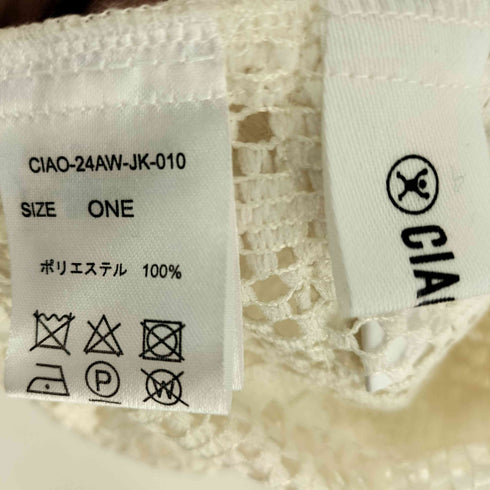 チャオパニック Ciaopanic 24AW 総柄 メッシュ ダブルブレスト テーラード ジャケット レディース ONE SIZE