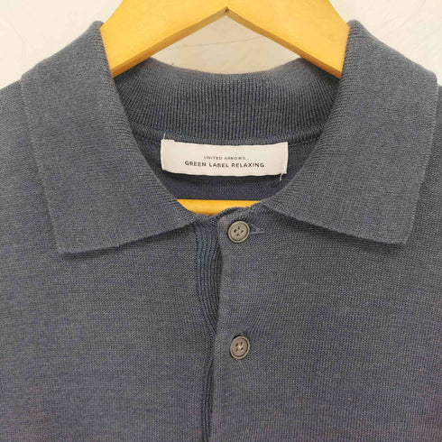 ユナイテッドアローズグリーンレーベルリラクシング UNITED ARROWS green label relaxing ワープニット ボタンダウン ポロシャツ メンズ JPN:L