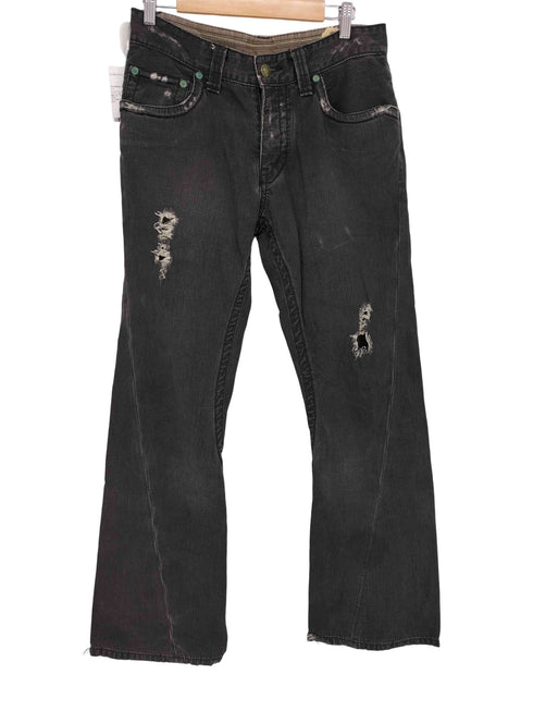 スティッチーズ STITCHS y2k NEBRASKA ダメージ フレアデニムパンツ メンズ S32