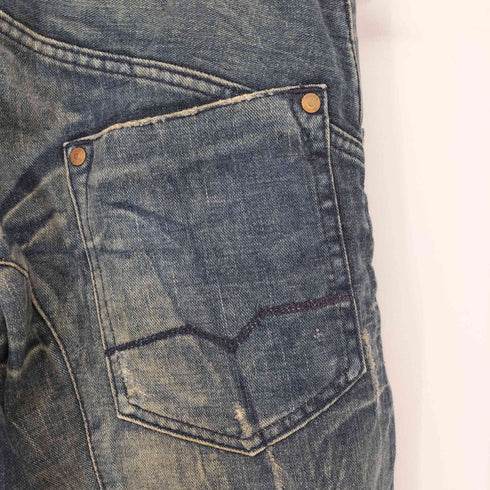 ボスヒューゴボス BOSS HUGO BOSS ダメージ加工 ストレートデニムパンツ メンズ 32×32