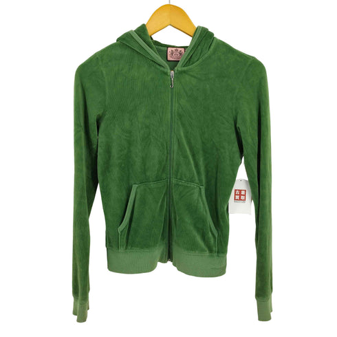 ジューシークチュール JUICY COUTURE ベロア ジップアップパーカー レディース import:M