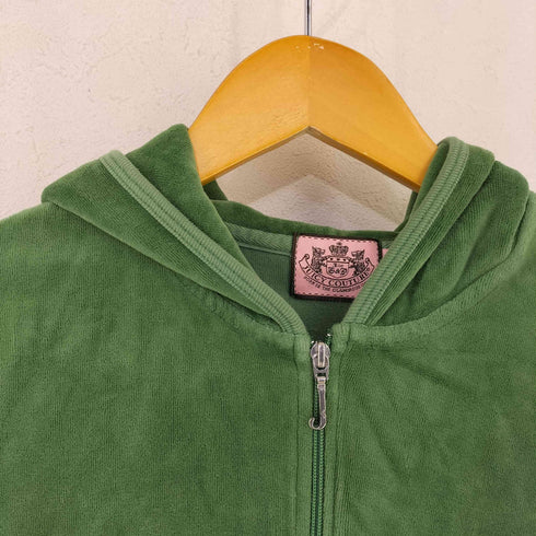 ジューシークチュール JUICY COUTURE ベロア ジップアップパーカー レディース import:M
