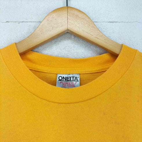 オニータ ONEITA USA製 シングルステッチ フロントロゴプリントS/S TEE メンズ JPN:L