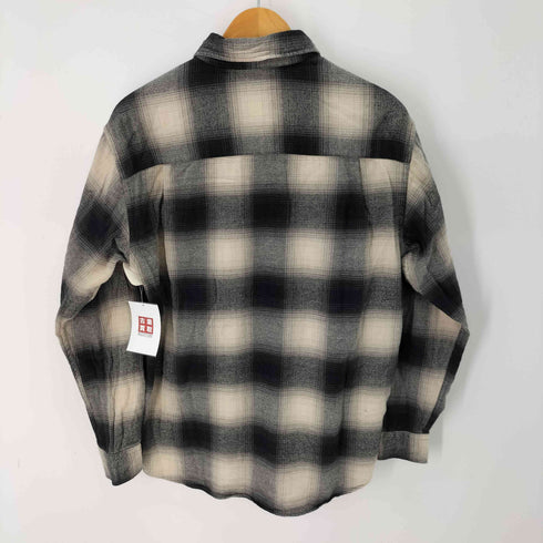 ユニクロ UNIQLO フランネルチェックシャツ オンブレ メンズ JPN:M