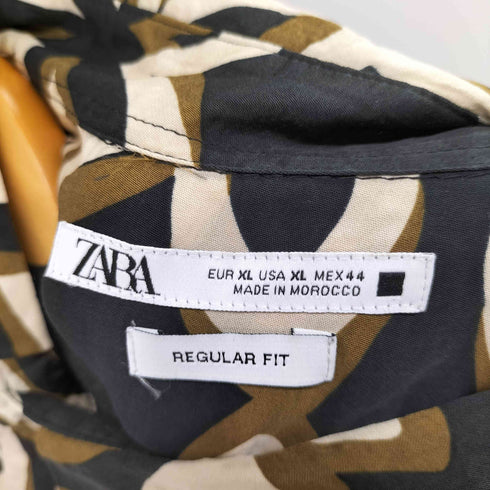ザラ ZARA S/S 総柄レーヨンシャツ メンズ import:XL