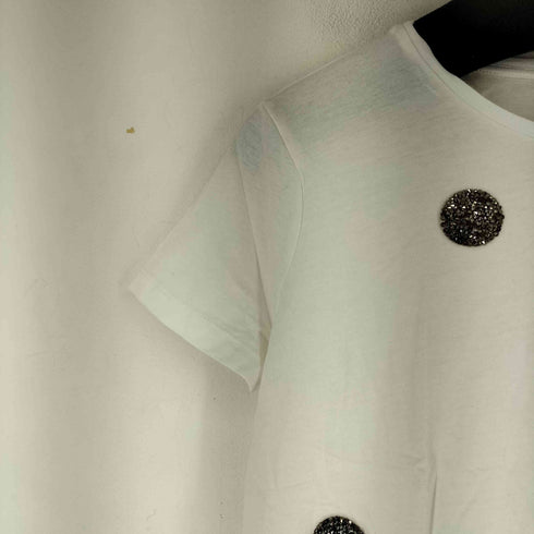 ザラ ZARA フロントビジューデザイン S/S Tシャツ レディース