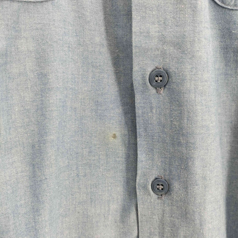 ユーエスアーミー U.S. ARMY 90S UTILITY CHAMBRAY TYPE 2 ユーティリティー シャンブレー S/S ミリタリー シャツ 1997年製 メンズ