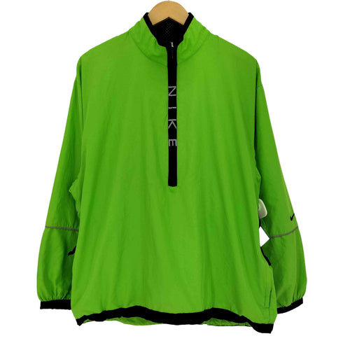 ナイキ NIKE 90S 白タグ 裏地メッシュ 裾ドローコード リフレクターライン ハーフジップ ジャケット メンズ import:M