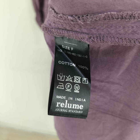 ジャーナルスタンダードレリューム JOURNAL STANDARD relume コットンボイルクリンクル袖タック2way レディース FREE
