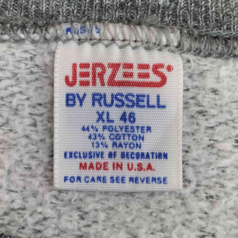 ジャージーズ JERZEES BY RUSSELL 80S USA製 ラグランスリーブ 無地 ブランク スウェット メンズ import:XL