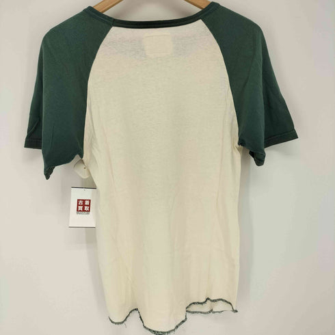 バーンズ アウト フィッターズ BARNS OUT FITTERS ラグランプリントTシャツ メンズ import:M