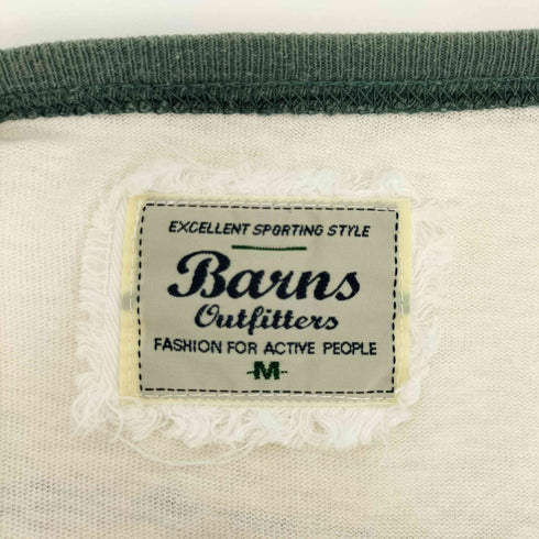 バーンズ アウト フィッターズ BARNS OUT FITTERS ラグランプリントTシャツ メンズ import:M
