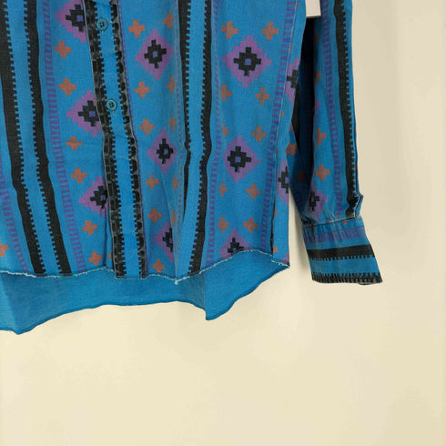 ラングラー Wrangler 80S USA製 REGULAR FIT 総柄 ストライプ L/S シャツ メンズ 16-36