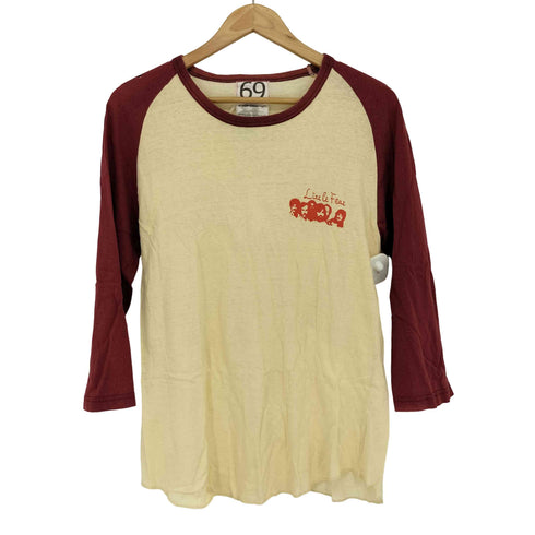 ラグランバンド長袖Tシャツ メンズ import:M