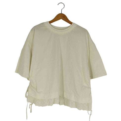 クラシカルエルフ CLASSICAL ELF レイヤード サイドドロスト裾 綿100%レースビッグTシャツ レディース JPN:L